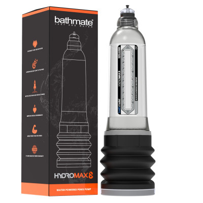 Гідропомпа Bathmate Hydromax 8 Clear, для члена довжиною від 15 до 20 см, діаметр до 5,5 см Гідропомпа Bathmate Hydromax 8 Clear, для члена довжиною від 15 до 20 см, діаметр до 5,5 см