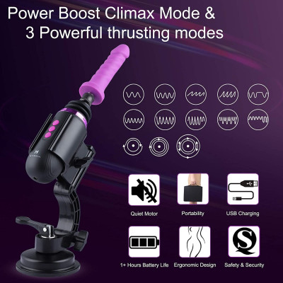 Міні секс-машина Hismith Mini Capsule Sex-Machine with Strong Suction APP, дуже потужна, перезаряджа