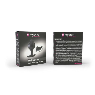 Силіконова анальна пробка Mystim Rocking Vibe з вібрацією і пультом для електростимулятора, 3,7 см Силіконова анальна пробка Mystim Rocking Vibe з вібрацією і пультом для електростимулятора, 3,7 см