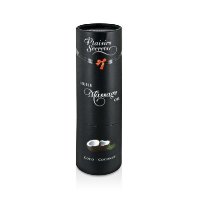 Масажна олія Plaisirs Secrets Coconut (59 мл) з афродизіаками, їстівна, подарункова упаковка