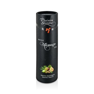 Масажна олія Plaisirs Secrets Exotic Fruits (59мл) з афродизіаками їстівна, подарункове паковання