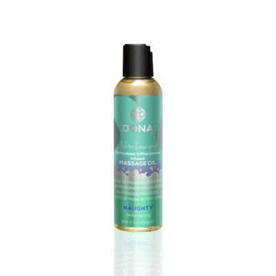Масажна олія DONA Massage Oil NAUGHTY – SINFUL SPRING (110 мл) з феромонами та афродизіаками