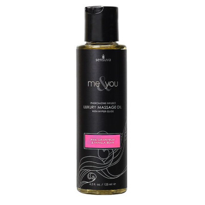 Масажна олія Sensuva — Me&You Pink Grapefruit & Vanilla Bean (125 мл) з феромонами