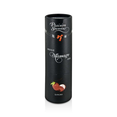 Масажна олія Plaisirs Secrets Litchi (59 мл) з афродизіаками, їстівна, подарункове паковання