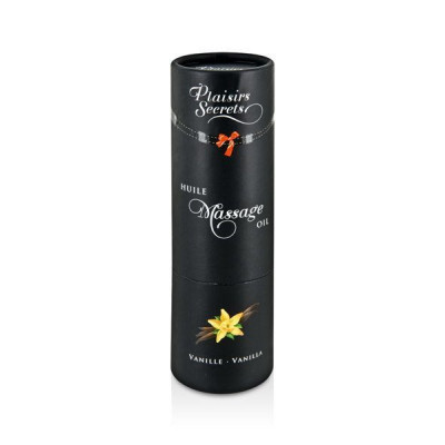 Масажна олія Plaisirs Secrets Vanilla (59 мл) з афродизіаками, їстівна, подарункове паковання