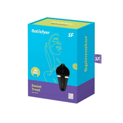 Кліторальний стимулятор спіннатор-морозиво Satisfyer Lay-On - Sweet Treat Black/Gold
