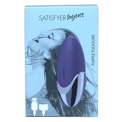 Потужний вібратор Satisfyer Lay-On - Purple Pleasure, водонепроникний, 15 режимів роботи Потужний вібратор Satisfyer Lay-On - Purple Pleasure, водонепроникний, 15 режимів роботи