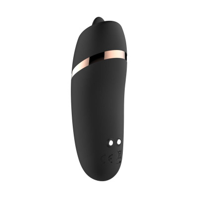 Мінівібратор з язичком Rosy Gold - Vibrating & Licking Dual Stimulator