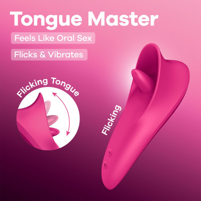 Вібростимулятор для клітора Satisfyer Tongue Master з язичком