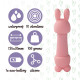 Міні-вібратор FeelzToys Mister Bunny Pink з двома насадками-4