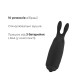 Вібропуля Adrien Lastic Pocket Vibe Rabbit Black зі стимулюючими вушками-2