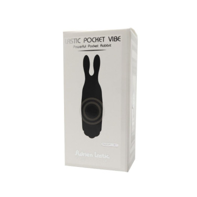 Вібропуля Adrien Lastic Pocket Vibe Rabbit Black зі стимулюючими вушками
