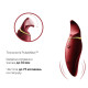 Вібратор 2в1 з язичком Zalo — Hero Wine Red, кристал Swarovski-3