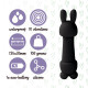 Міні-вібратор FeelzToys Mister Bunny Black з двома насадками-4