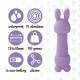 Міні-вібратор FeelzToys Magic Bunny Purple з двома насадками-4