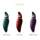 Вібратор 2в1 з язичком Zalo — Hero Jewel Green, кристал Swarovski-7