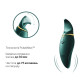 Вібратор 2в1 з язичком Zalo — Hero Jewel Green, кристал Swarovski-3