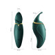 Вібратор 2в1 з язичком Zalo — Hero Jewel Green, кристал Swarovski-1