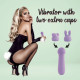 Міні-вібратор FeelzToys Magic Bunny Purple з двома насадками-1