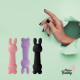 Міні-вібратор FeelzToys Magic Bunny Purple з двома насадками-5