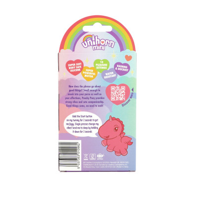 Вібратор-єдиноріжка Unihorn Mini - Peachy Pony, брелок з вібрацією