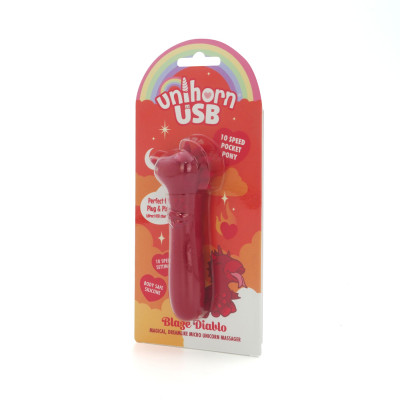 Вібратор-єдиноріжка Unihorn USB Bullet - Blaze Diablo, віброкуля, USB-зарядка