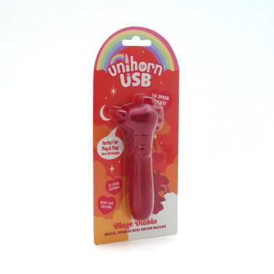 Вібратор-єдиноріжка Unihorn USB Bullet - Blaze Diablo, віброкуля, USB-зарядка