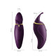 Вібратор 2в1 з язичком Zalo — Hero Twilight Purple, кристал Swarovski-1