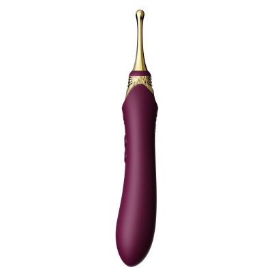 Вагінально-кліторальний вібратор Zalo — Bess 2 Velvet Purple, мультифункціональний із насадками