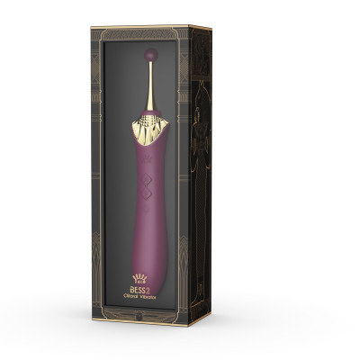Вагінально-кліторальний вібратор Zalo — Bess 2 Velvet Purple, мультифункціональний із насадками