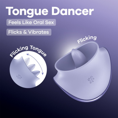 Вібростимулятор для клітора Satisfyer Tongue Dancer з язичком