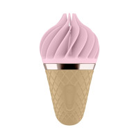 Кліторальний стимулятор спіннатор-морозиво Satisfyer Lay-On - Sweet Treat Pink/Brown