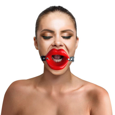 Кляп розширювач в формі губ Art of Sex - Gag Lips, натуральна шкіра Кляп розширювач в формі губ Art of Sex - Gag Lips, натуральна шкіра