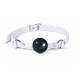 Кляп силіконовий Feral Feelings Silicon Ball Gag White/Black, білий ремінець, чорна кулька