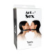 Подвійний кляп Art of Sex - Twins, натуральна шкіра-3