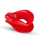 Силіконова капа-розширювач для рота у формі губ / капа-губи XOXO Blow Me A Kiss Mouth Gag - Red-2
