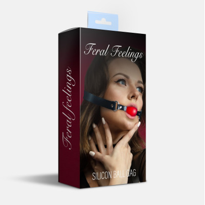 Кляп силіконовий Feral Feelings Silicon Ball Gag Black/Red