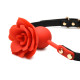 Кляп Master Series Blossom Silicone Rose Gag - Red-1