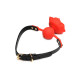 Кляп Master Series Blossom Silicone Rose Gag - Red-5