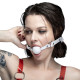 Кляп силіконовий Feral Feelings Silicon Ball Gag White/White, білий ремінець, біла кулька-1
