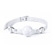 Кляп силіконовий Feral Feelings Silicon Ball Gag White/White, білий ремінець, біла кулька