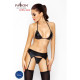 Комплект білизни під латекс CAPRI SET black XXL/XXXL - Passion: міні-бікіні, стрінги, пояс для панчо-1