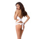 Комплект білизни AMORE SET white - Passion: стрінги і ліф у вигляді подарункової стрічки з бантом-1