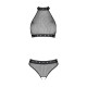 Білизна з відкритим доступом Passion MOONLIGHT SET XXL/XXXL black, топ, стрінги-2