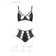 Комплект білизни Passion TASMINA SET S/M black, ліф, високі трусики з корсетом ззаду-4