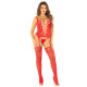 Комплект Leg Avenue Cami Garter with Stockings and String One Size, Red-3