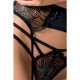 Комплект білизни FLORIS SET black L/XL - Passion Exclusive: ліф, трусики, пояс для панчох-4