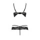 Комплект белья SARIA SET OpenBra black XXL/XXXL - Passion Exclusive: стрэпы: откртый лиф, стринги-5