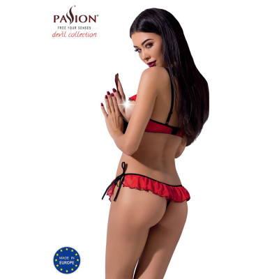 Комплект білизни CHERRY SET OpenBra red XXL/XXXL - Passion Exclusive: відкритий ліф, трусики-спіднич Комплект білизни CHERRY SET OpenBra red XXL/XXXL - Passion Exclusive: відкритий ліф, трусики-спіднич