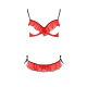 Комплект білизни CHERRY SET OpenBra red XXL/XXXL - Passion Exclusive: відкритий ліф, трусики-спіднич-4